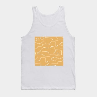 Coffee color wavey pattern Tank Top